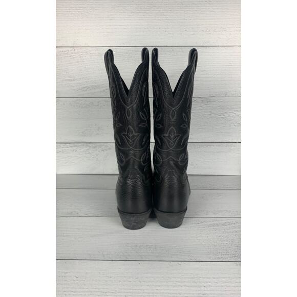 Ariat Women's Size 9 B Black Leather Cowgirl Cowboy Western Tall Pull On Boots - Picture 8 of 13